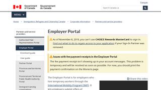 
                            2. Employer Portal - Canada.ca