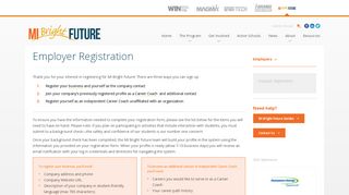 
                            1. Employer Registration « MI Bright Future