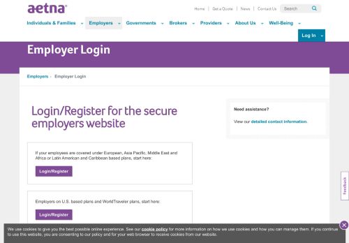 
                            5. Employers Login - Aetna international