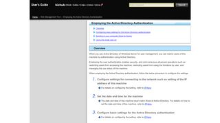 
                            13. Employing the Active Directory Authentication - Konica Minolta