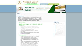 
                            1. Employment - AUC - Recruitment - African Union Commission