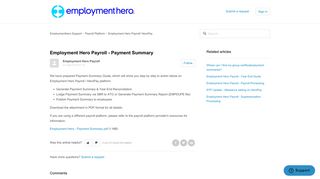
                            4. Employment Hero Payroll - Payment Summary – EMPLOYMENT ...