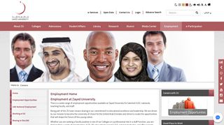 
                            3. Employment Home - Zayed University