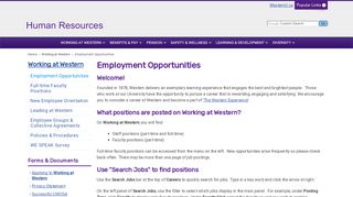 
                            9. Employment Opportunities - Human Resources - Western ...