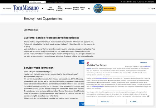 
                            7. Employment Opportunities | Tom Masano Auto Group