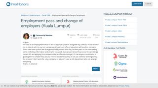 
                            11. Employment pass and change of employers (Kuala Lumpur ...