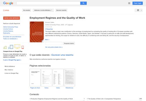 
                            11. Employment Regimes and the Quality of Work - Resultado da Pesquisa de livros Google