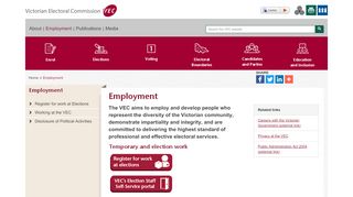 
                            13. Employment - Victorian Electoral Commission