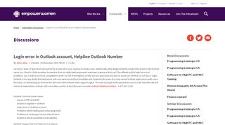 
                            11. Empower Women - Login error in Outlook account, Helpline ...