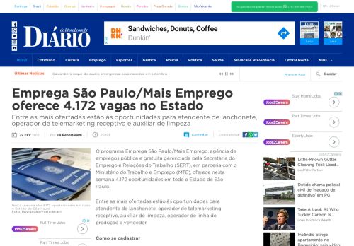 
                            12. Emprega São Paulo/Mais Emprego oferece 4.172 vagas no Estado ...