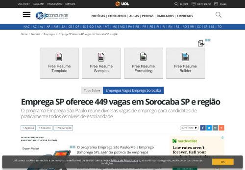 
                            11. Emprega SP inscreve para 389 vagas em Sorocaba - JC Concursos