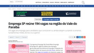 
                            10. Emprega SP reúne 194 vagas na região do Vale do Paraíba - JC ...