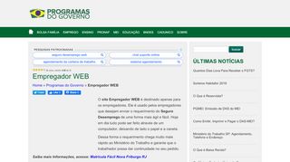 
                            13. Empregador WEB - Programas do Governo