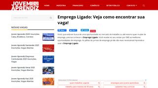 
                            6. EMPREGO LIGADO: Veja como encontrar sua vaga! - Jovem Aprendiz