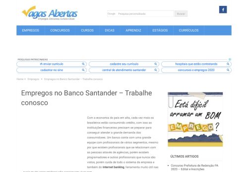 
                            11. Empregos no Banco Santander - Trabalhe conosco | Vagas Abertas ...