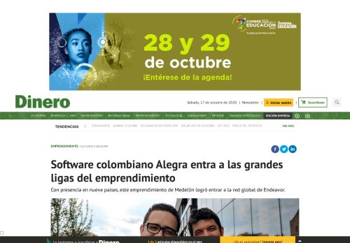 
                            11. Emprendimiento colombiano Alegra ingresa a la red Endeavor