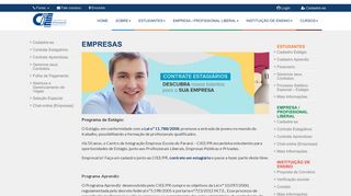 
                            6. Empresas | CIEE/PR - Centro de Integração Empresa-Escola do Paraná