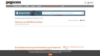 
                            12. Empresas Pequenas de FACEBOOK-LOG-IN em ESTRELA