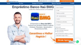 
                            11. Empréstimo Banco Itaú BMG - Menores Taxas - Simule Agora !