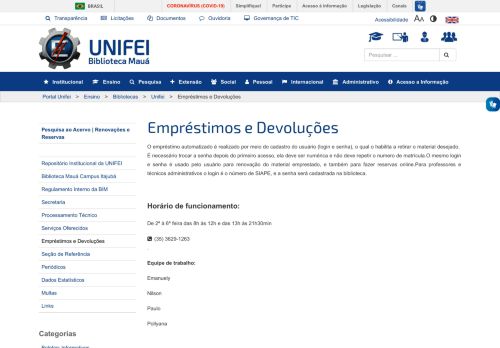 
                            6. Empréstimos e Devoluções | Unifei