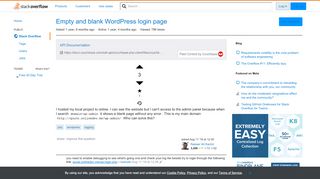 
                            10. Empty and blank WordPress login page - Stack Overflow