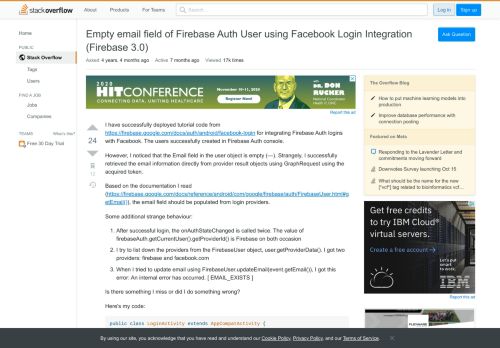 
                            12. Empty email field of Firebase Auth User using Facebook Login ...