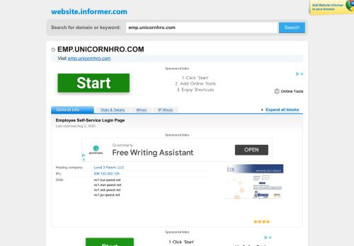 
                            9. emp.unicornhro.com at WI. Employee Self-Service Login Page