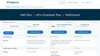 
                            10. EMS Plus vs ePro Scheduler Plus vs ShiftHound - 2019 Feature and ...