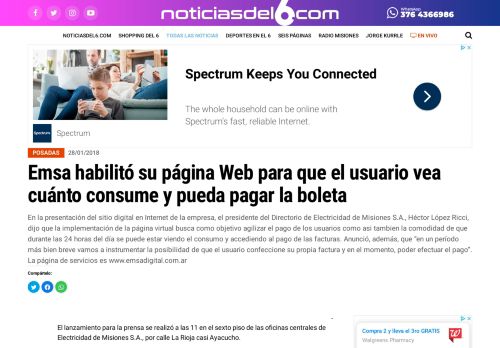 
                            3. Emsa habilitó su página Web para que el usuario vea cuánto ...