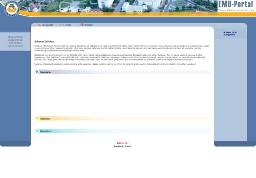 
                            4. EMU - Academic Portal