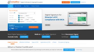 
                            3. eMudhra | Buy Digital Signature Certificate | Get DSC Online