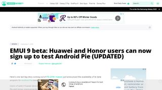 
                            7. EMUI 9 beta: Huawei and Honor users can now sign up to test Android ...