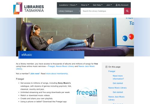 
                            13. eMusic - Libraries Tasmania