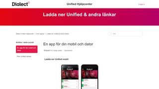 
                            5. En app för din mobil och dator – Dialect Unified Hjälpcenter