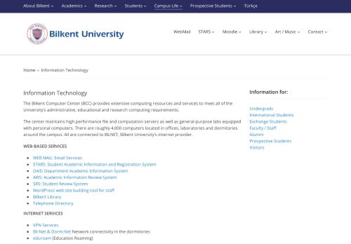 
                            8. EN / Bilkent University – Information Technology