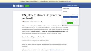 
                            13. EN_How to stream PC games on Android? - Facebook