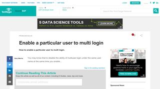 
                            11. Enable a particular user to multi login - SearchSAP - TechTarget