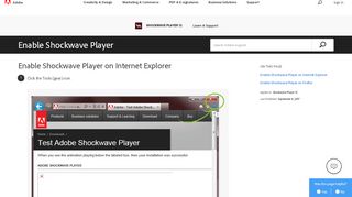 
                            8. Enable Adobe Shockwave Player in Internet Explorer and Firefox