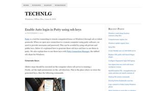 
                            6. Enable Auto login in Putty using ssh keys - technlg