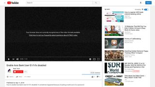 
                            7. Enable Axis Bank User ID if it's disabled - YouTube