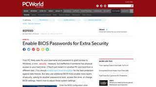 
                            9. Enable BIOS Passwords for Extra Security | PCWorld