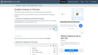 
                            11. Enable Cookies in Chrome - WhatIsMyBrowser.com
