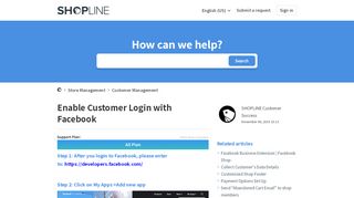 
                            9. Enable Customer Login with Facebook – SHOPLINE FAQ