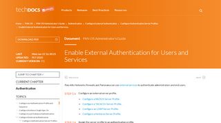 
                            8. Enable External Authentication for Users and Services