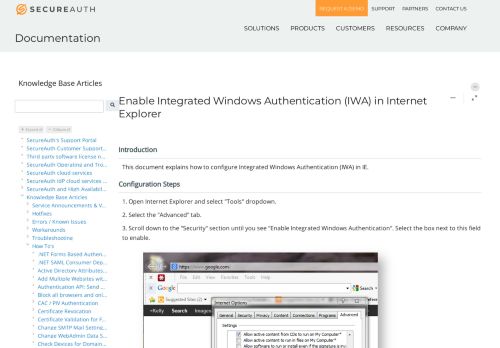 
                            12. Enable Integrated Windows Authentication (IWA) in Internet Explorer ...