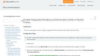 
                            1. Enable Integrated Windows Authentication (IWA) in Mozilla Firefox ...