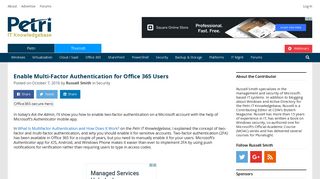 
                            11. Enable Multi-Factor Authentication for Office 365 Users - Petri