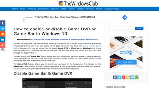 
                            9. Enable or Disable Game DVR or Game Bar in Windows 10