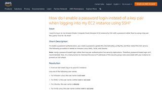 
                            8. Enable Password Login for Connecting to EC2 Instance - AWS