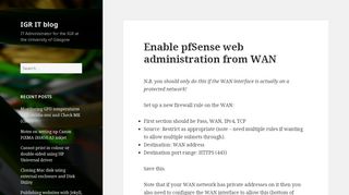 
                            7. Enable pfSense web administration from WAN – IGR IT blog